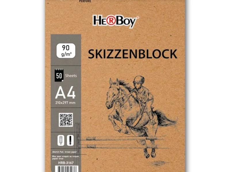 HERBOY A4 60'LI 90 g KRAFT DİK SPİRALLİ BLOK