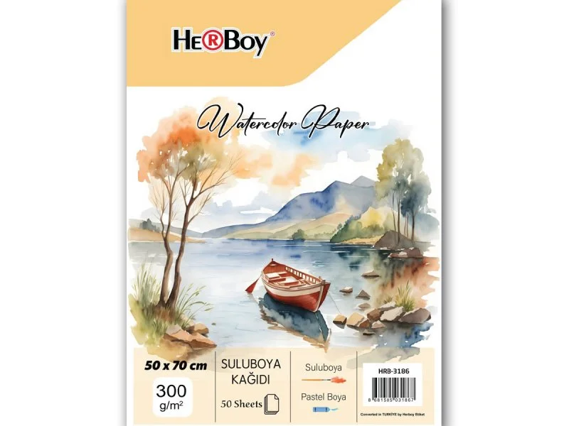 HERBOY SULU BOYA KAĞIDI 50X70cm 300g 50'Lİ