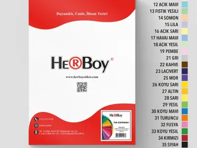 HERBOY FON KARTONU 25X35 NO:10 BEYAZ 100 AD.