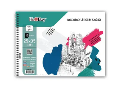HERBOY SPİRALLİ RESİM DEFTERİ 25X35cm 120g 40'LI (Best)
