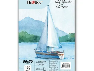 HERBOY SULU BOYA KAĞIDI 50X70cm 160g 100'LÜ