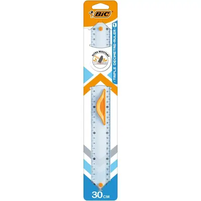 Bic 30 Cm Çift Taraflı Cetvel 9926571