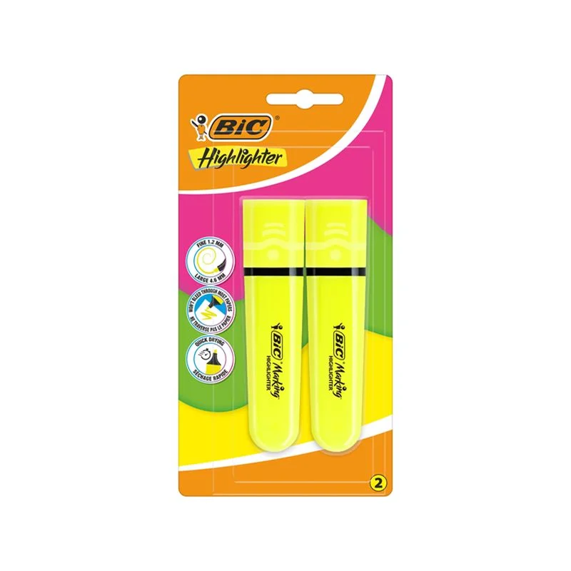 Bic Flat Fosforlu Kalem 2 Li Sarı 517920