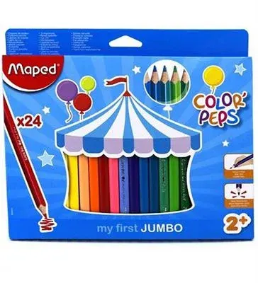 Maped 834013 24 Renk Jumbo Kuru Boya Kalemi