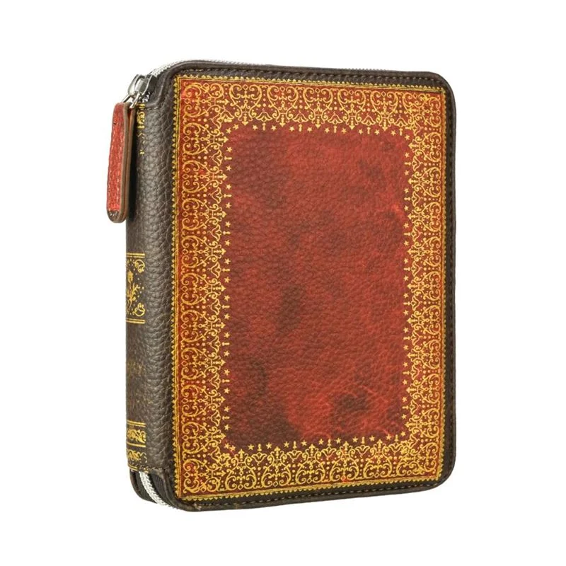 Vj 123-2165 Zipper Folder Organizer Defter A6 Çizgili Kahverengi