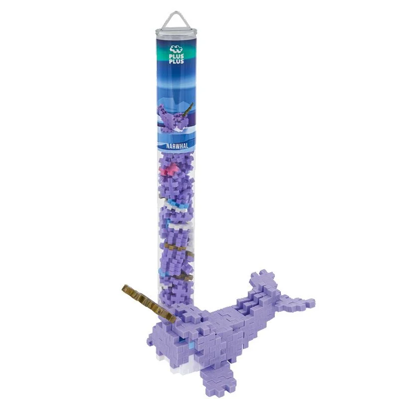 Plus-Plus Narwhal  / 100 Pcs Tube Pp-4239