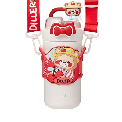 Vagon Lıfe Paslanmaz Çelik Desenli Termos 490 Ml D9363 - Kırmızı Ayı