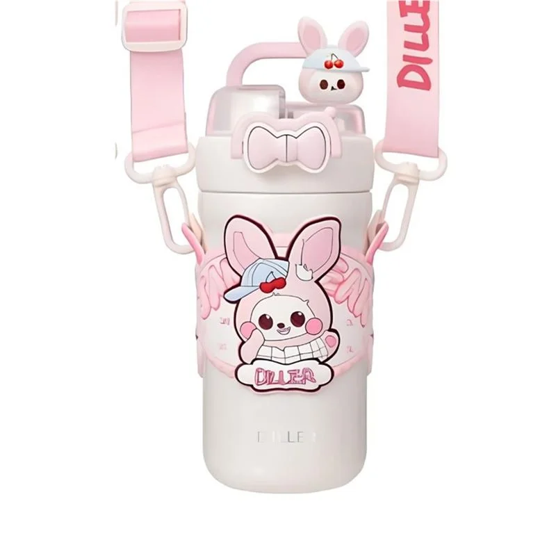 Vagon Lıfe Paslanmaz Çelik Desenli Termos 490 Ml D9363 - Pembe Tavşan