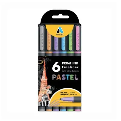 Adel 6 Renk Pastel Fınelıner Kalem 2201000101