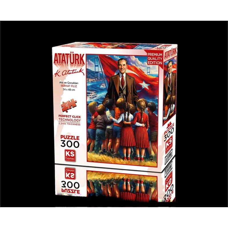Ks 19254 Ata Ve Çocuklar  300 Parça Puzzle