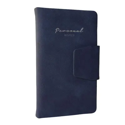Vj 124-1121 Sert Kapak Mıknatıslı Cep Defteri 9,6X16,6 Cm 96 Yp. 80 Gr. Çizgili Dark Blue