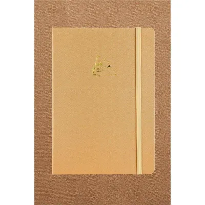 Vj 124-1634 Bujo Kraft Defter Keten  96 Yaprak 150 Gr. Kraft Kağıt Cepli Lastikli Çizgili Taba