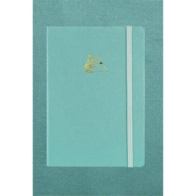 Vj 124-1635 Bujo Kraft Defter Keten 96 Yaprak 150 Gr. Kraft Kağıt Cepli Lastikli Çizgili Turkuaz