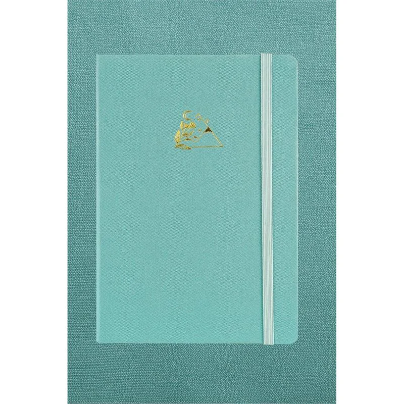 Vj 124-1635 Bujo Kraft Defter Keten 96 Yaprak 150 Gr. Kraft Kağıt Cepli Lastikli Çizgili Turkuaz