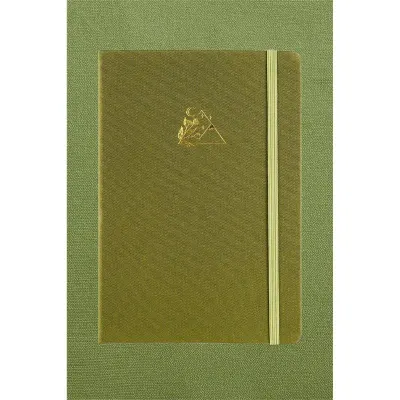 Vj 124-1637 Bujo Kraft Defter Keten 96 Yaprak 150 Gr. Kraft Kağıt Cepli Lastikli Çizgili Yeşil