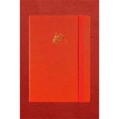 Vj 124-1638 Bujo Kraft Defter Keten 96 Yaprak 150 Gr. Kraft Kağıt Cepli Lastikli Çizgili Turuncu