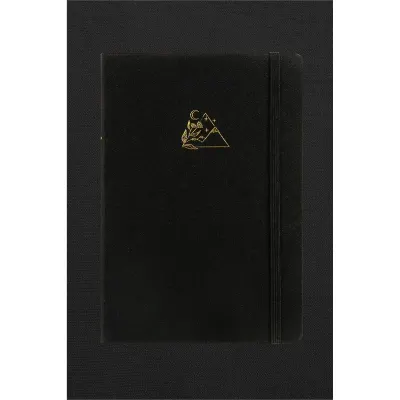 Vj 124-1639 Bujo Kraft Defter Keten  96 Yaprak 150 Gr. Kraft Kağıt Cepli Lastikli Çizgili Siyah