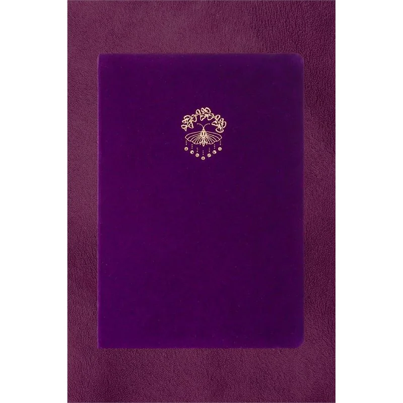 Vj 124-1641 Bujo Defter Süet 96 Yaprak 160 Gr. Beyaz Kağıt Cepli Çizgili Mor