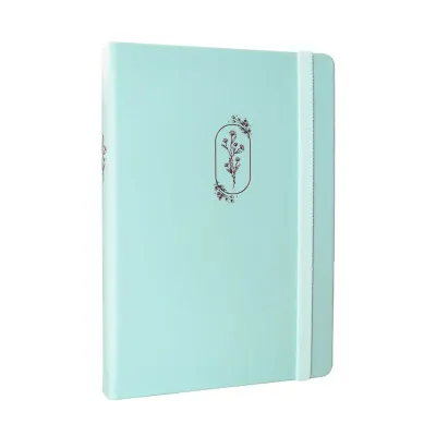 Vj 124-1653 Bujo Defter Vegan Deri 96 Yaprak 160 Gr. Beyaz Kağıt Cepli Lastikli