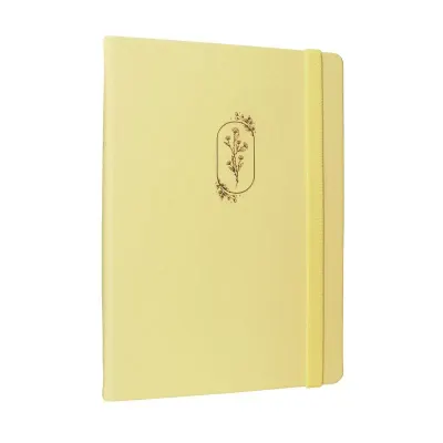 Vj 124-1655 Bujo Defter Vegan Deri 96 Yaprak 160 Gr. Beyaz Kağıt Cepli Lastikli
