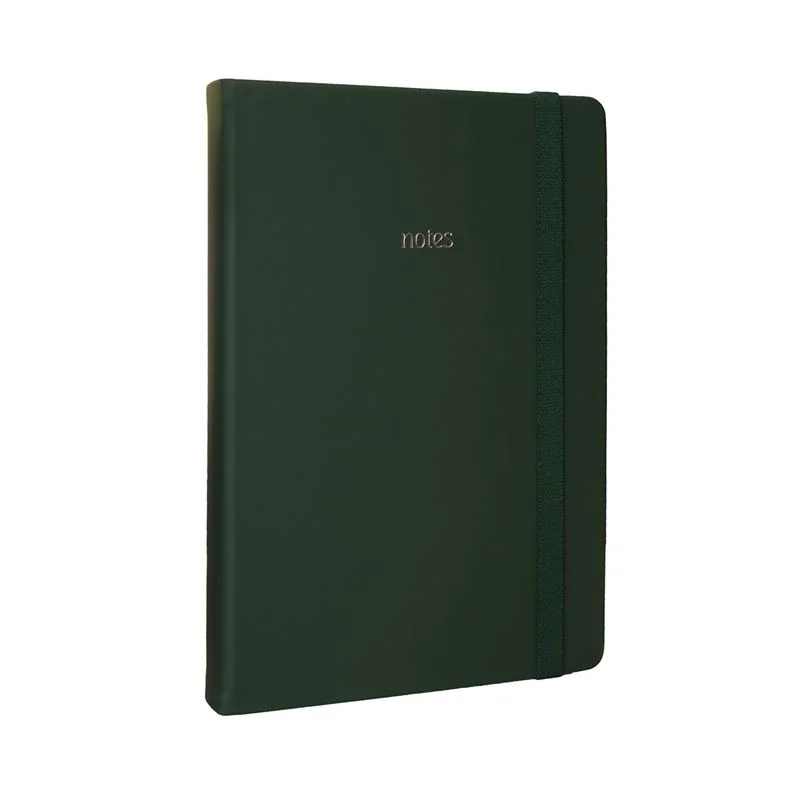 Vj 124-1658 Bujo Defter Vegan Deri 96 Yaprak 160 Gr. Beyaz Kağıt Cepli Lastikli