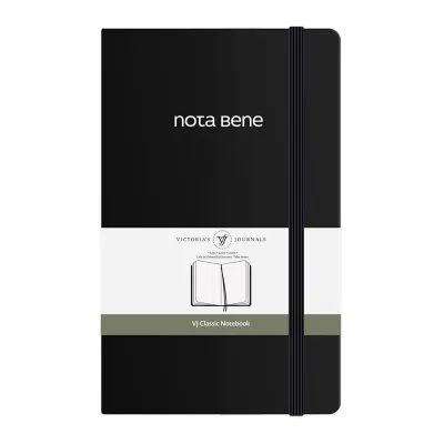 Vj 123-9219 Classıc Sert Kapak 13X21 70 Gr 400 Yp Çizgili Siyah Defter