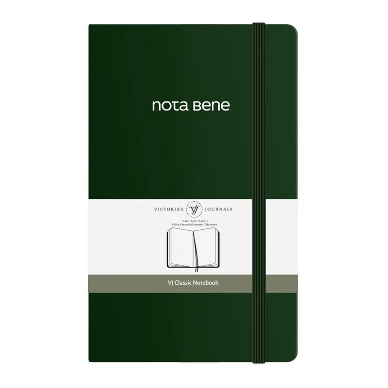 Vj 123-9222 Classıc Sert Kapak 13X21 70 Gr 400 Yp Çizgili Yeşil Defter