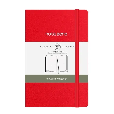 Vj 123-9237 Classıc Sert Kapak 9X14 70 Gr 400 Yp Çizgili Kırmızı Defter