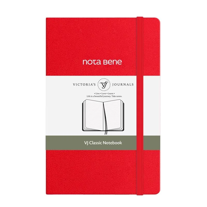 Vj 123-9237 Classıc Sert Kapak 9X14 70 Gr 400 Yp Çizgili Kırmızı Defter