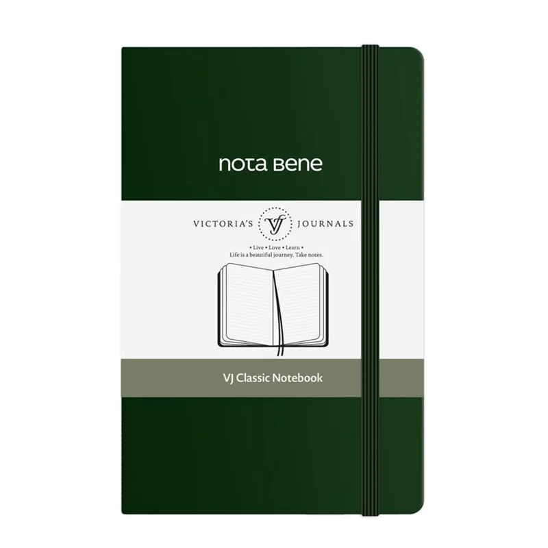 Vj 123-9238 Classıc Sert Kapak 9X14 70 Gr 400 Yp Çizgili Yeşil Defter