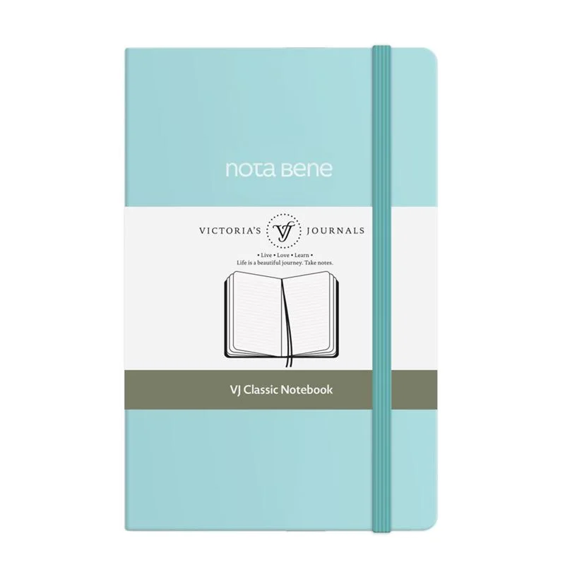 Vj 123-9240 Classıc Sert Kapak 9X14 70 Gr 400 Yp Çizgili Turkuaz Defter