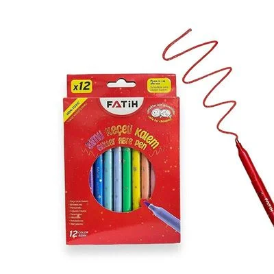 Fatih 12 Renk Simli Keçeli Kalem 3411