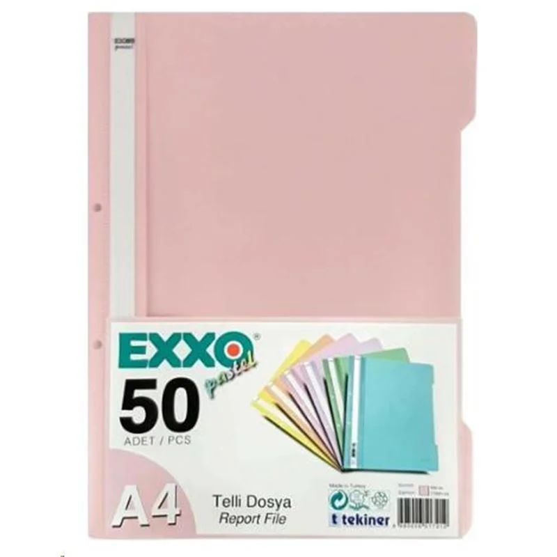 Exxo Pastel Telli Dosya 50 Li Şeftali Turuncu Ttrp110