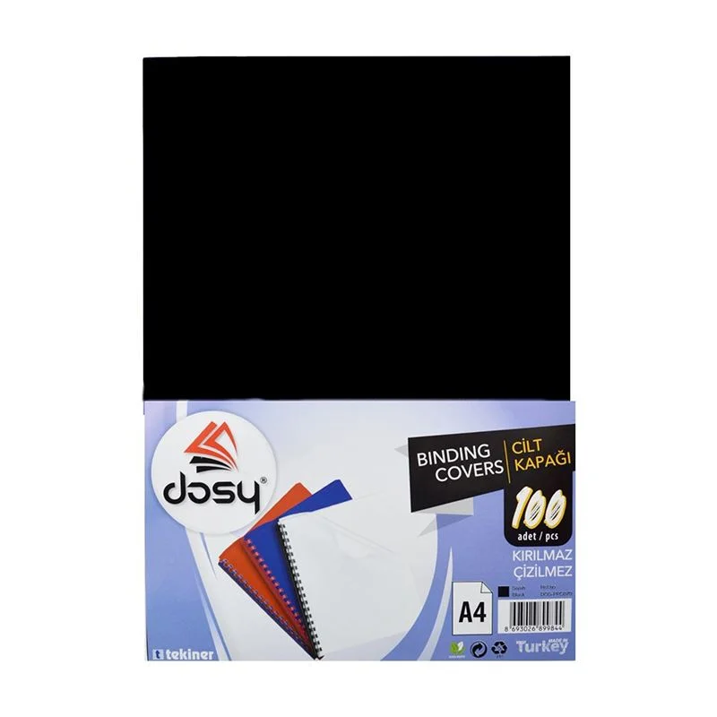 Dosy Ppc070 A4 Cilt Kapağı Siyah 100 Lü