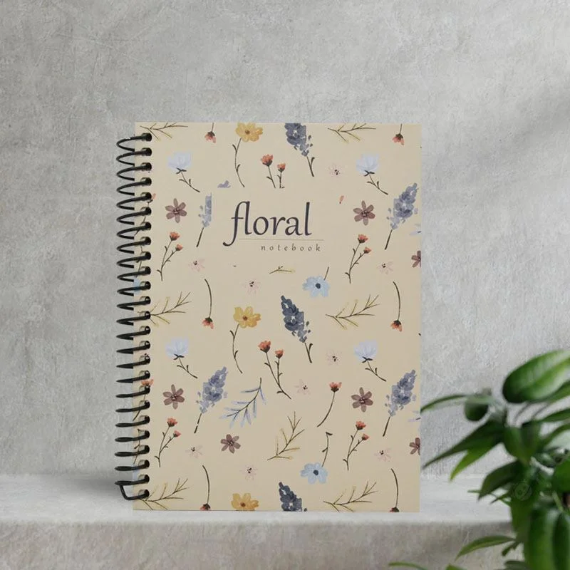 Dilman Flower 16X22 80 Yp Çizgili Spiralli Defter