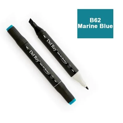 Del Rey Twın Marker B62 Marine Blue Çift Uçlu Grafik Kalemi Mn-Dr062