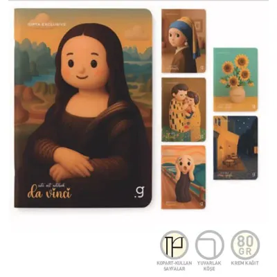 GIPTA CUTEART A6 60 YP. ÇİZGİLİ KARTON KAPAK DEFTER 8479