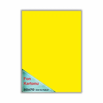 Çınar Fon Kartonu Sarı 48X68 100'Lü 50000