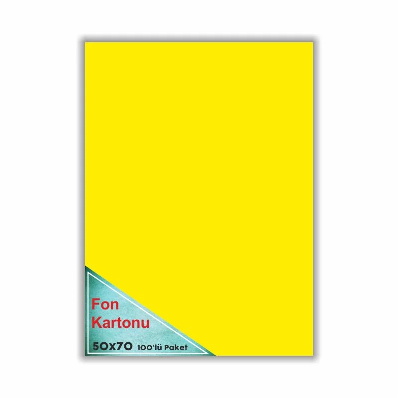 Çınar Fon Kartonu Sarı 48X68 100'Lü 50000