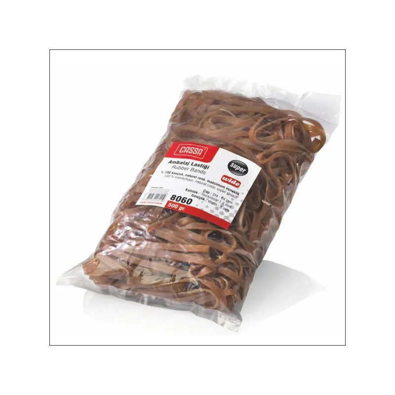 Cassa 8060 Geniş Kauçuk Lastik 500 Gr | Kaya Kırtasiye