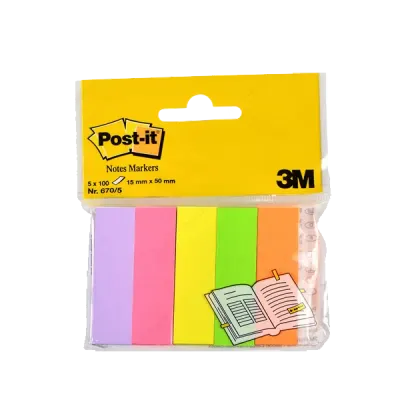Post-it İndeks 100 YP 15x50 Fosforlu 5 Renk 670-5