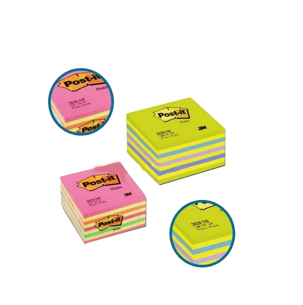 Post-it Yapışkanlı Not Kağıdı Küp Gökkuşağı 450 YP 76x76 Yeşil Tonları 2028-NB
