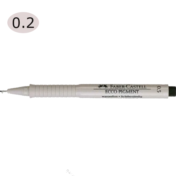 Faber-Castell Çizim Kalemi Ecco Pigment 0.2 MM Siyah 16 62 99