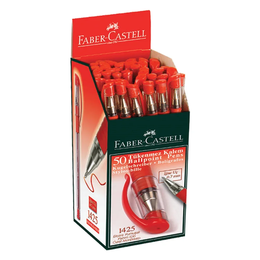 Faber Tükenmez Kalem İğne Uç 50 Li Kırmızı 1425