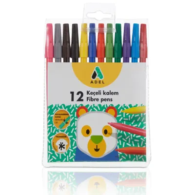 Adel Keçeli Kalem 12 Renk 2220 213001