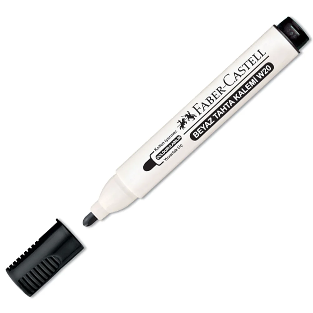 Faber-Castell Beyaz Tahta Kalemi W20 Siyah 10 Lu