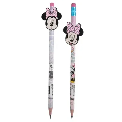 Minnie Mouse Figürlü Kurşun Kalem 2Li Paket Jfu-Att