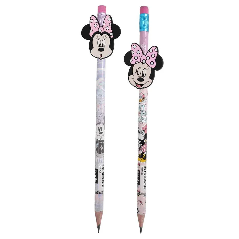 Minnie Mouse Figürlü Kurşun Kalem 2Li Paket Jfu-Att