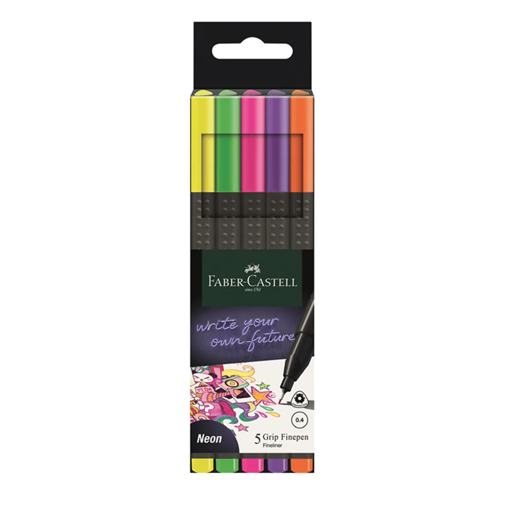 Faber-Castell Grip Finepen 2022 Neon 5x 5020151603000