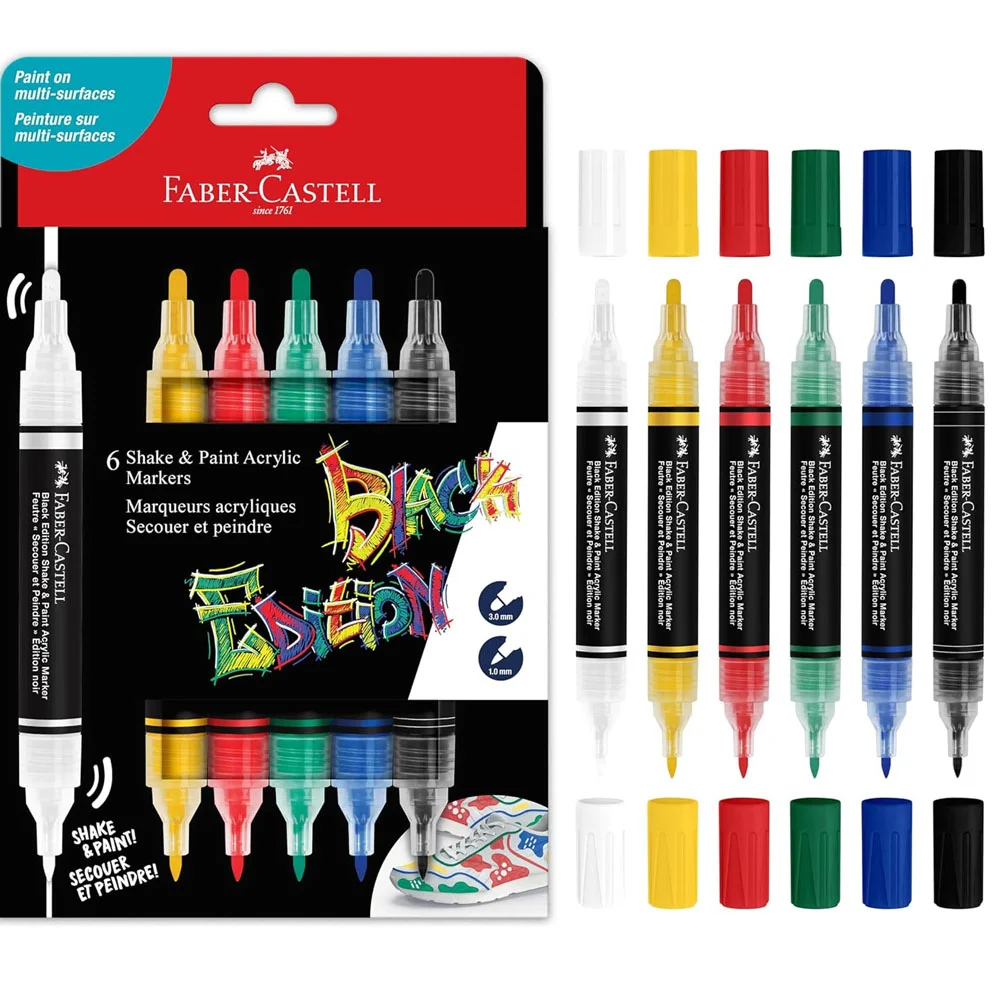 Faber-Castell Be Shake&paint Markör 6 Lı Klasik